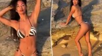 Nicole Scherzinger, 47, sizzles in animal-print bikini