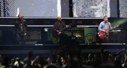 Liam and Noel Gallagher have finally arrived on stage at Cardiff's Principality Stadium for first night of the long-awaited Oasis reunion tour