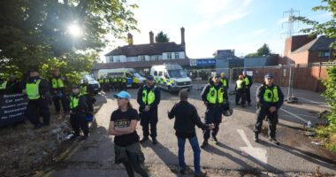 One arrested as protests outside Essex hotel continue