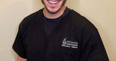 Brendon Talbot , from Canada, specialises in bone and muscle tissue and regularly shares his tips for releasing tension, treating neck 'humps', and easing aches and pains on TikTok