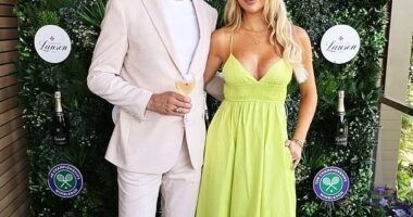 Phoebe Kay, 20, attended this year's Wimbledon men's singles final with her broadcaster father, former T4 host Vernon Kay