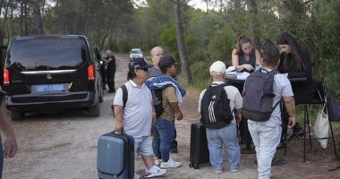 Lamine Yamal is in the spotlight for allegedly 'exploiting people with dwarfism', pictured here upon entry to the controversial party of the Barcelona teen sensation