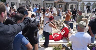 Police have been called to Diogo Jota's graveside as fans started snapping photos just hours after the footballer was buried alongside his brother Andre Silva