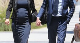 Pregnant Bianca Wallace has insisted she never had an affair with Ioan Gruffudd and accused his ex Alice Evans of inventing the 'disgusting, vile story' in latest Instagram post on Monday