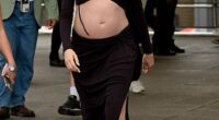 Pixie Lott proudly showcased her baby bump as she arrived at the Excel Centre in London, where she performed at the ABB Formula E FIA World Championships