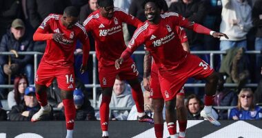 Nottingham Forest star Callum Hudson-Odoi (left) is of interest to Premier League sides