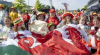 Thousands of fans have flown out to the tournament in Switzerland to rally around the team as they face their first opponents - 2017 champions the Netherlands