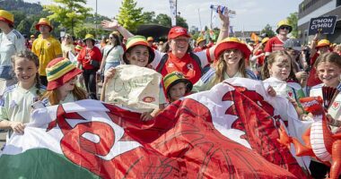 Thousands of fans have flown out to the tournament in Switzerland to rally around the team as they face their first opponents - 2017 champions the Netherlands