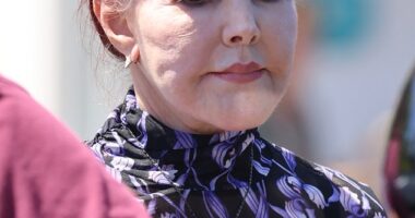 Elvis Presley's ex-wife Priscilla Presley appeared downcast, wearing a pained facial expression, when she surfaced in Los Angeles this week