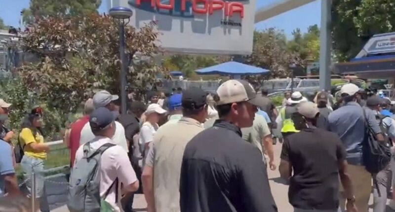 Protesters gather at Disneyland as JD Vance visits resort with family