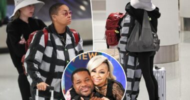 Raven-Symoné consoled by wife in first sighting after co-star Malcolm-Jamal Warner's death