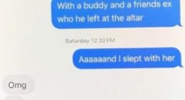 A woman has revealed the chilling moment she opened her husband's phone after returning from a work trip