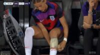 England forward Chloe Kelly sported a pair of romantic shin pads during the Lionesses victory