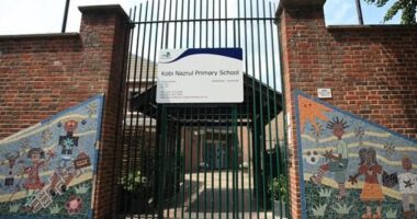 Pictured: Kobi Nazrul school, where no pupils speak English as a first language