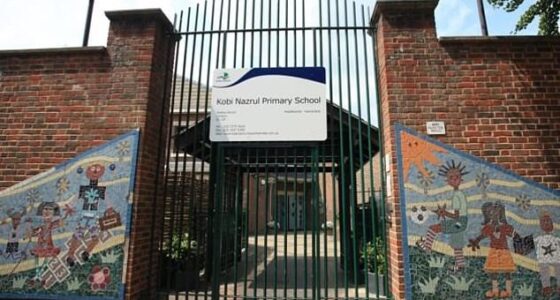 Pictured: Kobi Nazrul school, where no pupils speak English as a first language