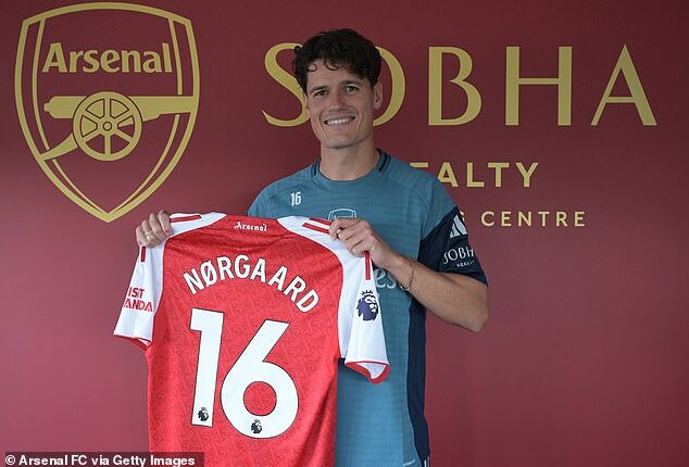 Former Brentford captain Norgaard completed a £12million move to the Emirates on Thursday