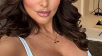 Rhian Sugden has revealed she feels 'sexier than ever' after losing 4lbs following her breast reduction surgery in a fresh update to fans on Saturday (pictured post reduction on Saturday)