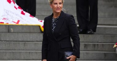 Sophie, Duchess of Edinburgh, joined the delegation marking the anniversary at St Paul's Cathedral in London on Monday