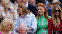 The mother-daughter duo were seen beaming as they arrived to take their seats in the Royal Box at the renowned tennis competition in south west London