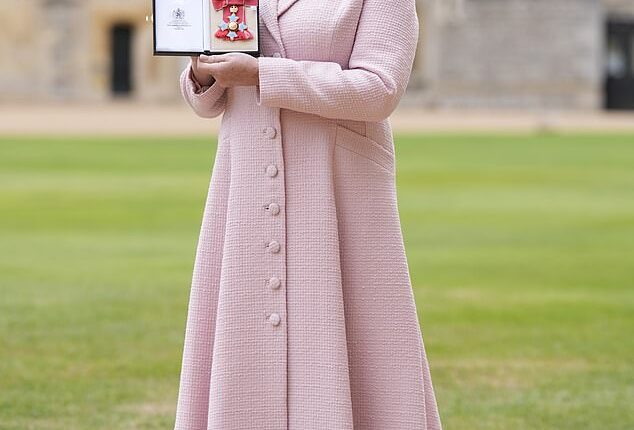 BAFTA-winning actress Sarah Lancashire was among those honoured at Windsor Castle on Tuesday as she became a Commander of the Order of the British Empire (CBE)