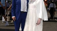 Sarah Lancashire joined her husband Peter Salmon for a rare public outing as they led the stars on day two of the Wimbledon Championships 2025 on Tuesday