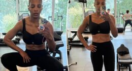 Serena Williams flaunts toned figure after gym workout