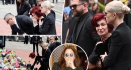 Sharon Osbourne and kids put on united front at Ozzy's funeral procession