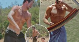 Shirtless Zac and Dylan Efron have summer day at the lake
