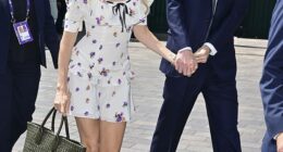 Sienna Miller joined a host of stars in south-west London as day eight of Wimbledon got underway on Tuesday