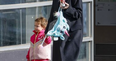 Snezana Wood has stepped out with a new hairdo. The former Bachelor star is sporting recently dyed red locks as she enjoyed a day out in Melbourne with her daughter Charlie, four, on Wednesday. Both pictured