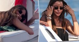 Sofía Vergara sunbathes in thong bikini in Ibiza