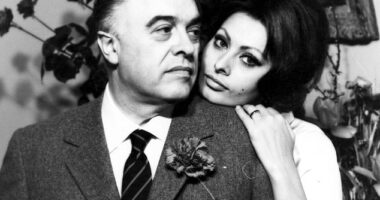 Sophia Loren's son has described how her husband Carlo Ponti - who was 37 when he began an affair with the legendary 15-year-old actress in 1950 - acted as a 'father figure' for his mother. Both pictured in 1966