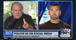 Steve Bannon (pictured left) believes that the Wall Street Journal's publishing of an alleged letter from Donald Trump to Jeffrey Epstein is part of a Rupert Murdoch plot to take down the president