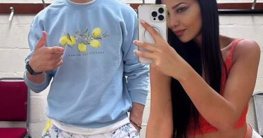 Vito Coppola has confirmed his relationship with his new girlfriend Valentina Sica by 'hard launching' their relationship on Instagram on Tuesday (pictured together)