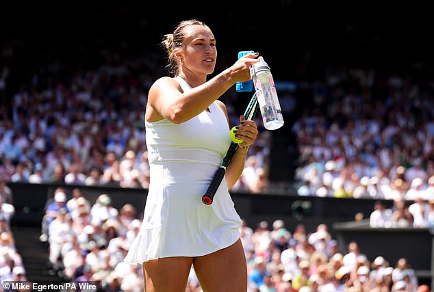Sweltering Wimbledon hit by TWO medical emergencies on Centre Court as world No 1 Aryna Sabalenka stops her semi-final to hand out water