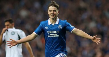 Findlay Curtis made dream Champions League debut with goal against Panathinaikos