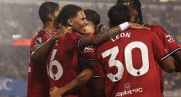Man United put in a storming performance in the wind and rain to beat Bournemouth 4-1