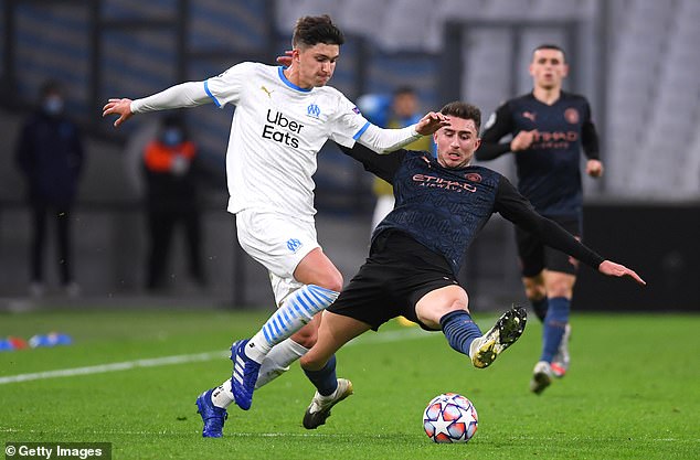 Newcastle are exploring a move for Marseille centre back Leonardo Balerdi (left)