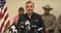 Senator Ted Cruz speaks at a briefing in Kerr County, Texas following devastating deadly floods