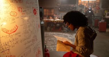 Ironheart/Riri Williams (Dominique Thorne) in Marvel Television's IRONHEART, exclusively on Disney+. Photo by Jalen Marlowe. © 2025 MARVEL. All Rights Reserved.