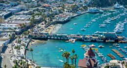 Pictured: The harbor of Avalon, a city on Santa Catalina Island that has a 25-year waitlist for car permits