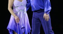 Jayne Torvill and Christopher Dean on 11 April, 2025, during their tour, Torvill & Dean: Our Last Dance, in London