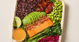 Pret - one of the biggest café chains in the country - is now selling a salmon salad that starts from £12.95 (pictured)