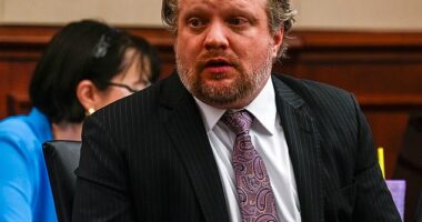 Office manager Caitlin Romero said Dr. James Craig, pictured, was acting strangely in the weeks before his wife of 23 years Angela died in March 2023, and ordered staff not to open the package addressed to him