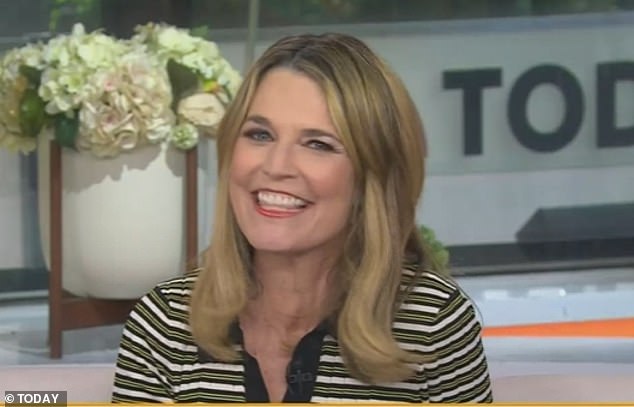 Savannah Guthrie flashed a huge grin after she learned she was named the morning show style queen in DailyMail+ Power List rankings