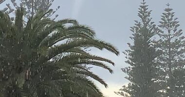 The freak tornado (pictured) tore through the coastal suburb of City Beach in Perth