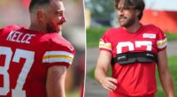 Travis Kelce debuts hair transformation at Chiefs training camp