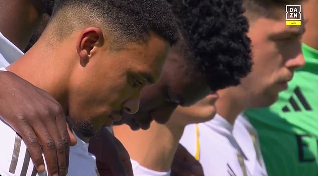 Trent Alexander-Arnold fights back tears as Real Madrid star joins tribute to his former Liverpool team-mate Diogo Jota after forward's tragic death at 28