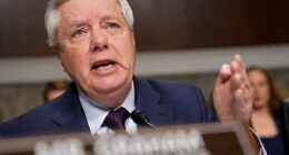 Judiciary Committee Ranking Member U.S. Senator Lindsey Graham (R-SC) speaks at the U.S. Capitol in Washington, U.S., January 31, 2024