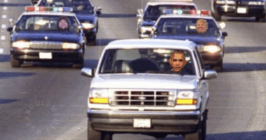 Trump posts meme of himself and JD Vance chasing Obama in OJ’s white Bronco